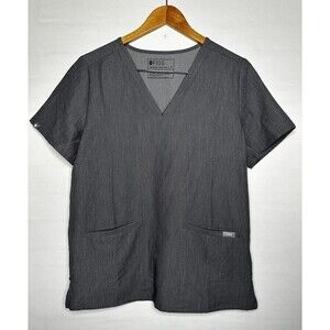 FIGS Technical Collection Casma Scrub Top Gray FW1100 Women’s Size Medium‎